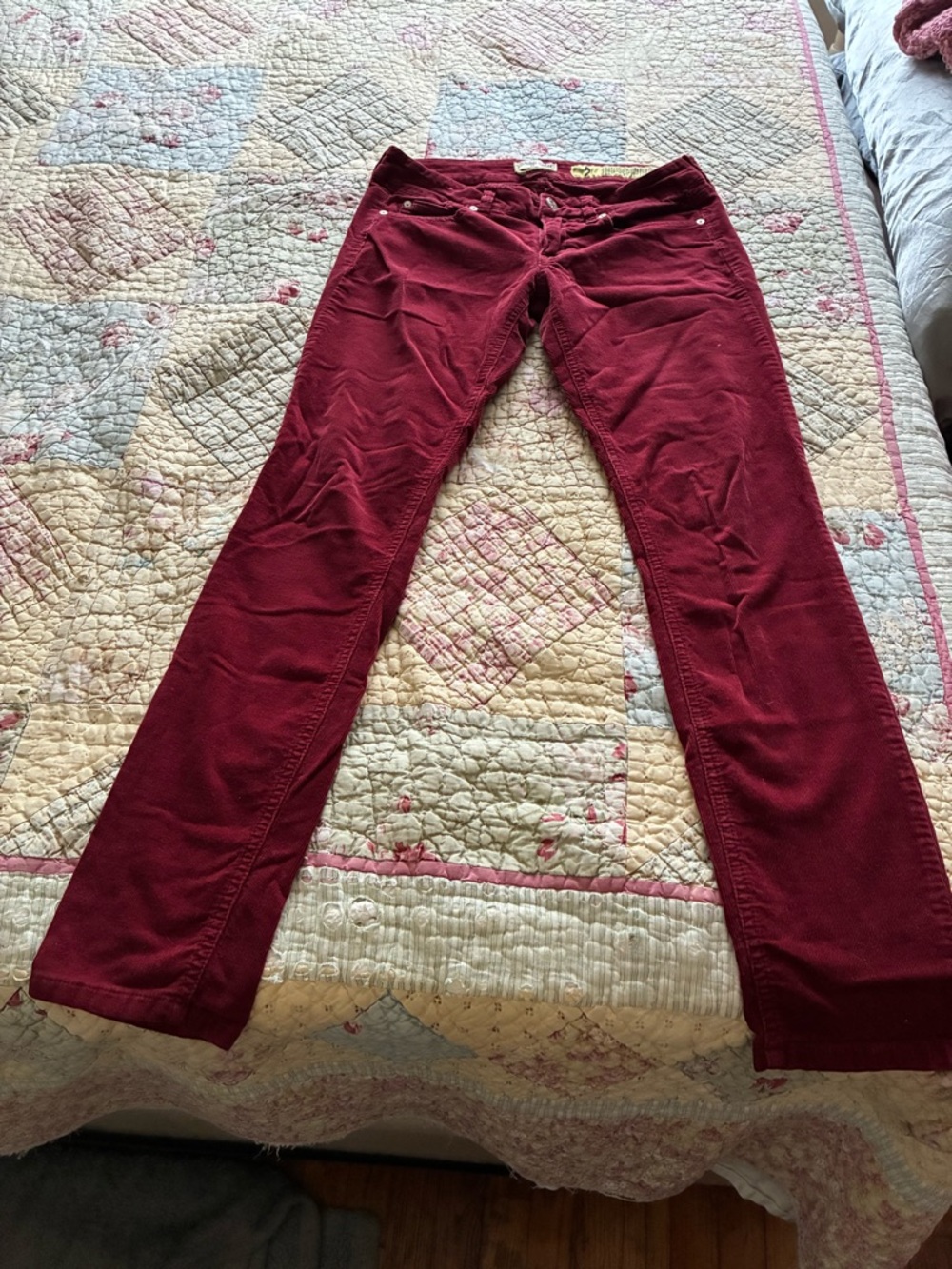 Indigo Rein Corduroy Pants in Burgundy